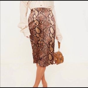 Snake print skirt